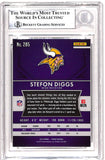Stefon Diggs Signed 2015 Panini Prizm #285 Trading Card Beckett 38688
