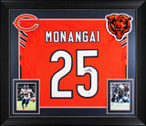 Kyle Monangai Authentic Signed Orange Pro Style Framed Jersey JSA Witness