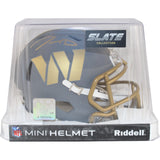Jayden Daniels Signed Washington Commanders Mini Helmet Slate Fanatics 51026
