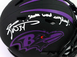 Ricky Williams Signed Baltimore Ravens Eclipse Mini Helmet w/SWED- Beckett W