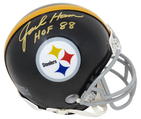 Jack Ham Signed Pittsburgh Steelers T/B Riddell Mini Helmet w/HOF'88 - SCHWARTZ
