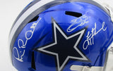 Dallas Cowboys Triplets Autographed Full Size Flash Replica Football Helmet BAS