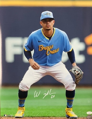 Brewers Infielder WILLY ADAMES Signed 16x20 Photo #13 AUTO - JSA