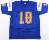 Charlie Joiner Signed Chargers Jersey Inscribed "HOF 96" (JSA) 3xPro Bowl WR