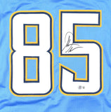 Antonio Gates Autographed Light Blue Pro Style Jersey- Beckett W Hologram *Black