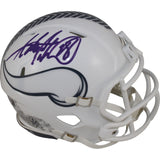 Adrian Peterson Autographed Minnesota Vikings 24 STS Mini Helmet Beckett 50835