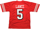 SAN FRANCISCO 49ERS TREY LANCE AUTOGRAPHED RED JERSEY BECKETT BAS WITNESS 215019