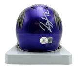 Ray Lewis HOF Signed/Auto Ravens Flash Mini Football Helmet Beckett 166579