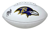 Rashod Bateman Signed Baltimore Ravens Logo Football BAS