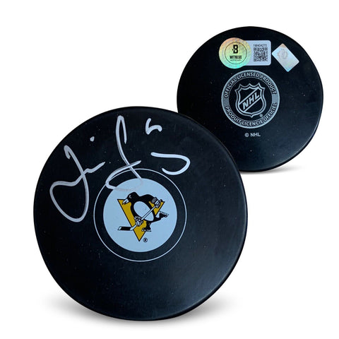 Jaromir Jagr Autographed Pittsburgh Penguins Signed Hockey Puck Beckett COA