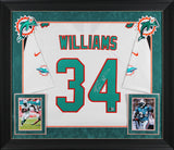 Dolphins Ricky Williams Signed White Nike Limited Framed Jersey BAS Witnessed