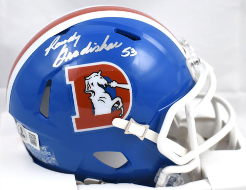 Randy Gradishar Signed Denver Broncos 75-96 Speed Mini Helmet- Beckett W Holo