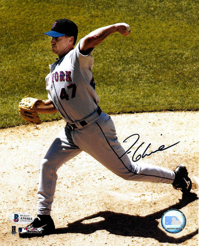 Tom Glavine Autographed New York Mets 8x10 Photo Beckett Authenticated
