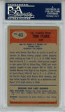 Tom Fears Autographed/Signed 1955 Bowman #43 Trading Card PSA Slab 43714