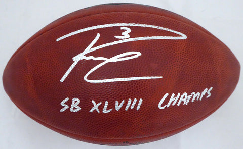 RUSSELL WILSON AUTOGRAPHED LE SB LEATHER FOOTBALL SEAHAWKS "SB CHAMPS" RW 162974