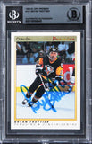 Penguins Bryan Trottier Authentic Signed 1990 OPC Premier #121 Card BAS Slabbed
