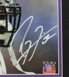 Ray Lewis Signed Framed Baltimore Ravens 8x10 Close up Football Photo BAS ITP