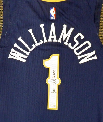 PELICANS ZION WILLIAMSON AUTOGRAPHED AUTH BLUE NIKE JERSEY 48 FANATICS 185354