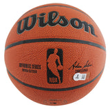 Jazz John Stockton & Karl Malone Signed Wilson Basketball w/ Case BAS Witnessed