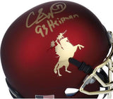 Charlie Ward Florida State Seminoles Signed Schutt Tradition Mini Helmet w/Insc