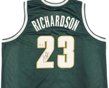MICHIGAN STATE JASON RICHARDSON AUTOGRAPHED GREEN JERSEY BECKETT WITNESS 234509