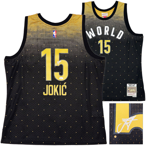 NUGGETS NIKOLA JOKIC AUTOGRAPHED M&N SWINGMAN ALL STAR JERSEY XL JSA 221502