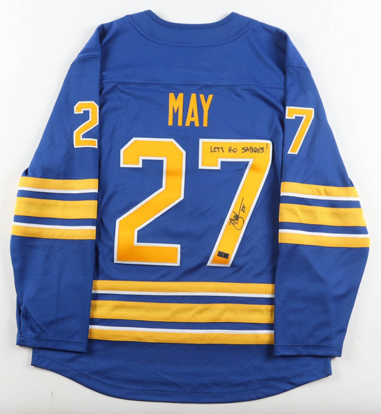 Brad May Signed Buffalo Sabres Fanatics Authentic Jersey "Lets Go Sabres!" (TSE)