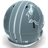 Derrick Moore Autographed Detroit Lions Slate Speed Full Size Helmet Beckett