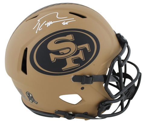 49ers George Kittle Signed Salute To Service II F/S Speed Proline Helmet BAS Wit