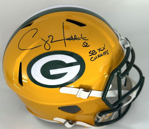 Packers CLAY MATTHEWS Signed Full Size Replica Speed Helmet AUTO w/ XLV - JSA