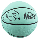 Magic Johnson & Larry Bird Signed Tiffany & Co X Spalding Basketball LE BAS W 2