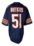 Dick Butkus Chicago Signed Blue Football Jersey BAS