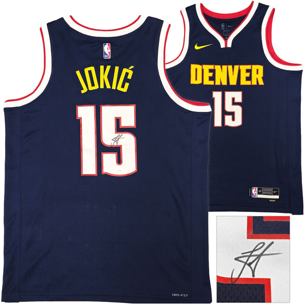 NUGGETS NIKOLA JOKIC AUTOGRAPHED SWINGMAN ICON EDITION JERSEY SIZE 48 JSA 221497
