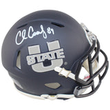 Chris Cooley Autographed Utah State Aggies Mini Helmet Beckett Witness 52884