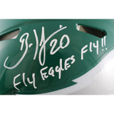 Brian Dawkins Autographed Philadelphia Eagles TB Pro Helmet Insc. Beckett 49104
