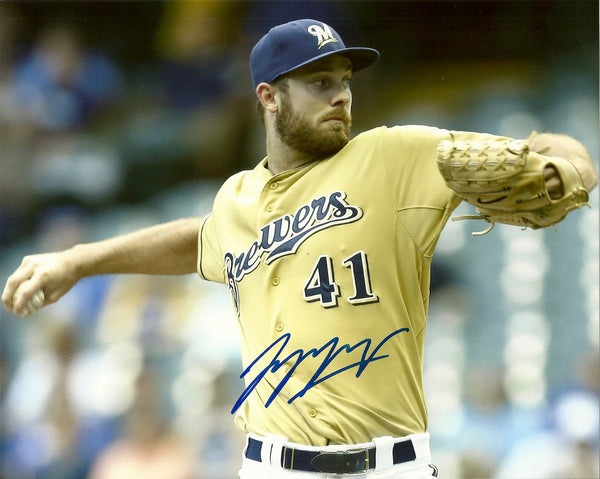 Brewers Pitcher TAYLOR JUNGMANN Signed 8x10 Photo #3 AUTO - 2011 1st Round PIck