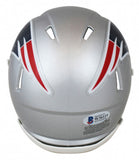 Ty Law Signed New England Patriots Mini Helmet (Beckett) 3xSuper Bowl Champ / DB