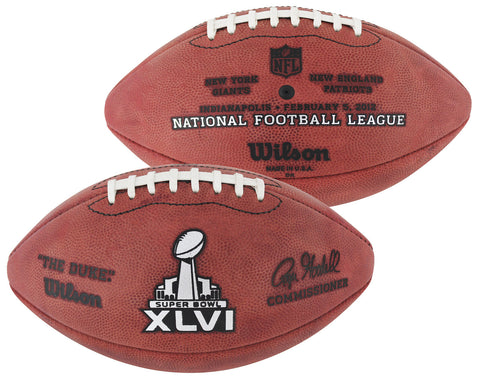 Wilson Super Bowl XLVI Giants vs. Patriots "The Duke" Nfl Football Un-signed