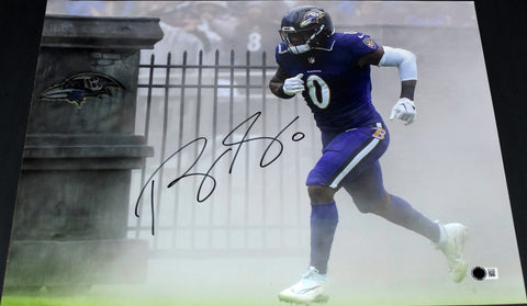 ROQUAN SMITH SIGNED AUTOGRAPHED BALTIMORE RAVENS 16x20 PHOTO BECKETT