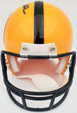 TERRY BRADSHAW AUTOGRAPHED PITTSBURGH STEELERS YELLOW MINI HELMET BECKETT 185874