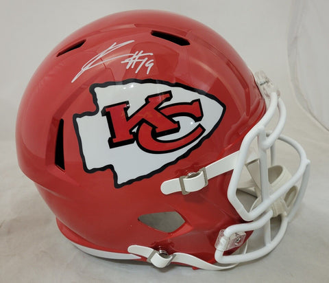 KADARIUS TONEY SIGNED KANSAS CITY CHIEFS SPEED REPLICA HELMET BECKETT QR COA