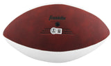 Patriots Christian Gonzalez Signed Franklin White Panel Logo Football BAS Wit 1