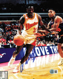 Dominique Wilkins Autographed 8x10 Photo Atlanta Hawks Beckett BAS QR #BS12932