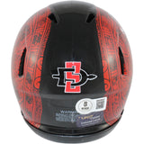 Marshall Faulk Signed San Diego State Aztecs Mini Helmet Beckett Witness 51451