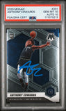 Anthony Edwards Signed 2020 Panini Mosaic #201 Rookie Card 10! Auto 10! PSA Slab