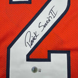 Framed Autographed/Signed Patrick Surtain II 35x39 Denver Orange Jersey JSA COA