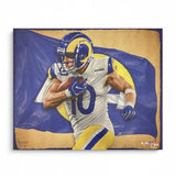 Cooper Kupp Rams Stretched 20x24 Canvas Giclee Print-Artist Brian Konnick-LE 62
