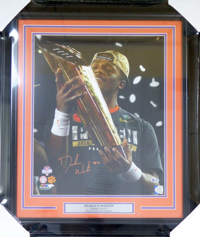 DESHAUN WATSON AUTOGRAPHED FRAMED 16X20 PHOTO CLEMSON TIGERS BECKETT BAS 123720