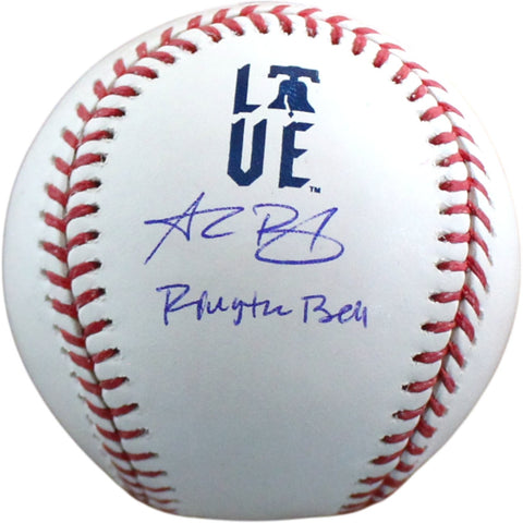 Alec Bohm Autographed Philadelphia Phillies OML Baseball Insc. Beckett 54464