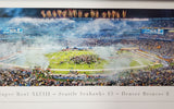 RUSSELL WILSON AUTOGRAPHED FRAMED PANORAMIC SEAHAWKS SUPER BOWL RW HOLO 191200